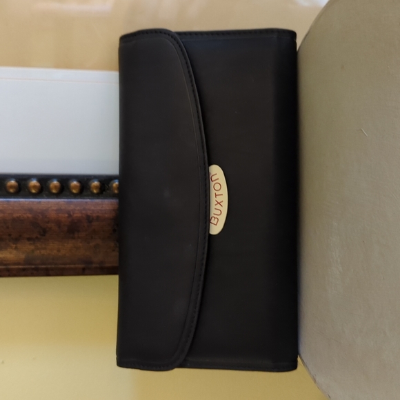 Buxton Handbags - NWT Vintage black Buxton leather clutch wallet